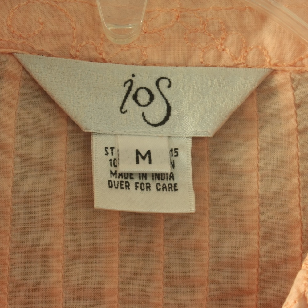Ombre Pleated Embroidery Shirt sz M [R1] - Picture 5 of 7